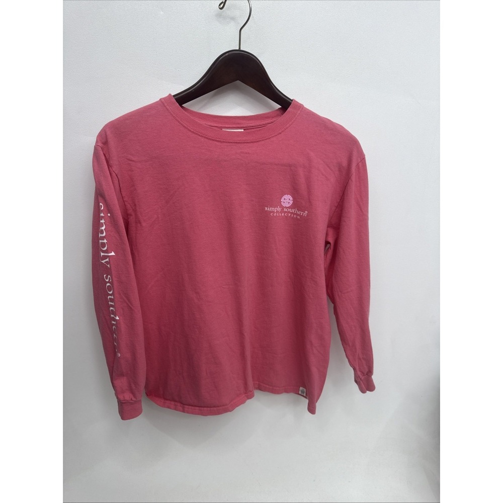 simply southern long sleeve youth large women Salmon Color